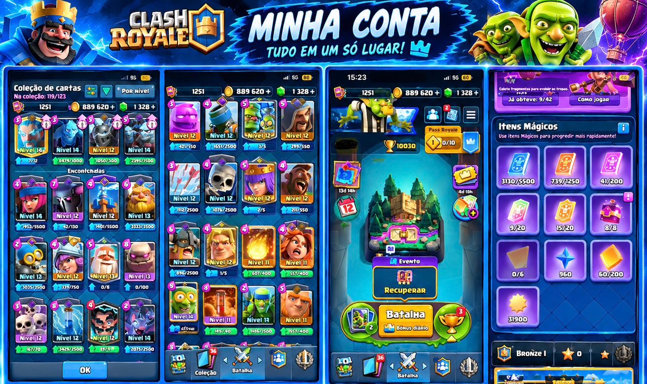 Conta Clash Royale bastante evoluída