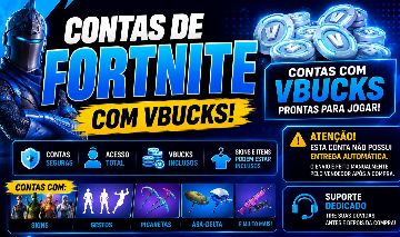 Contas Fortnite V-Bucks Contas Fortnite com V-BUCKS DISPONÍVEIS para uso.
