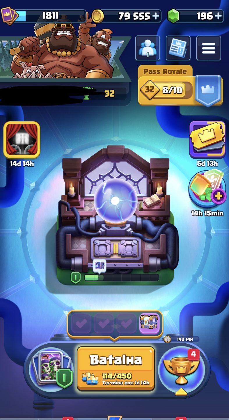 Conta Clash royale lvl 16, Várias cartas full,9 anos de conta