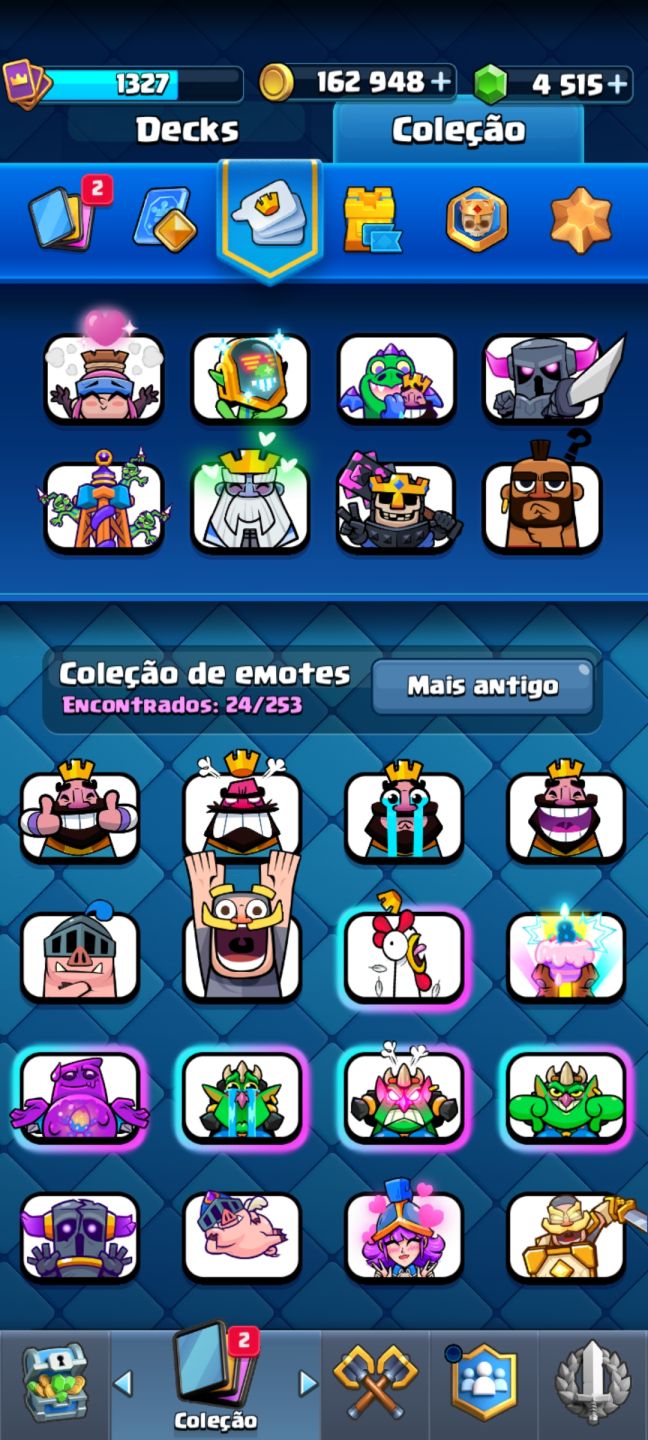 Conta Clash Royale troféus 9.000 + 5.215 gemas + evoluções raras