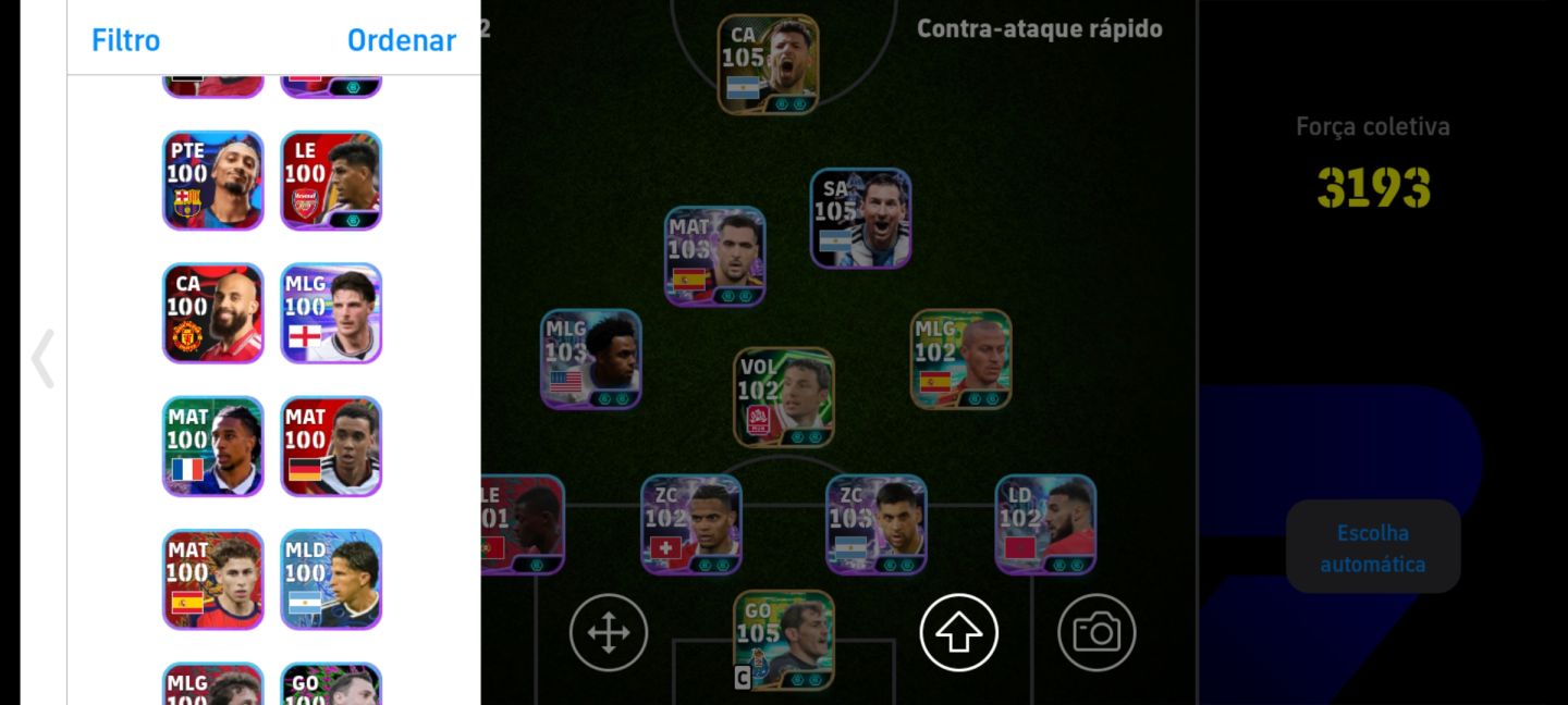 CONTA eFOOTBALL SUPER UPADA | ELENCO FORTE MUITOS CRAQUES