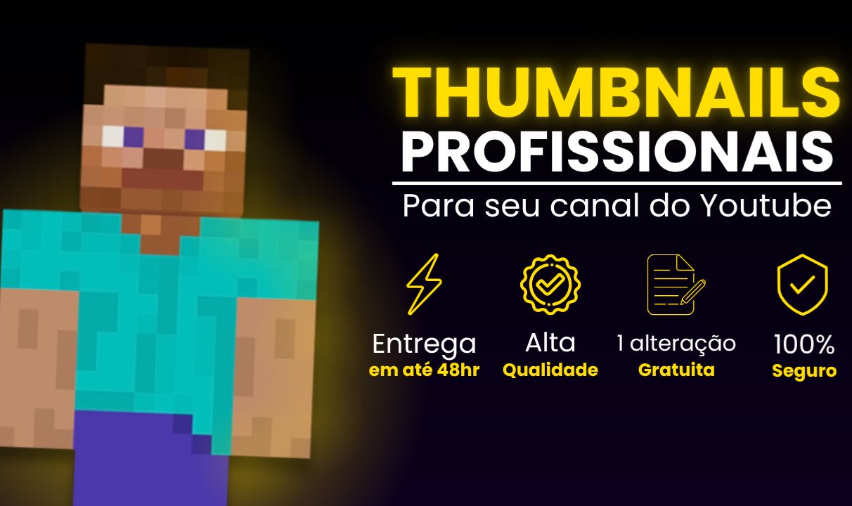 THUMBNAIL PROFISSIONAL PARA YOUTUBE | DESIGN PERSONALIZADO