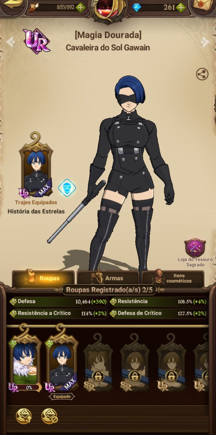 Conta 7ds grand cross 260 dimas e melhores personagens meta