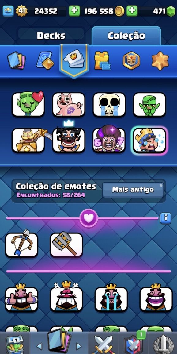 CONTA CLASH ROYALE QUASE 10K DE TROFÉU E 6 HERÓIS E VARIAS EVO