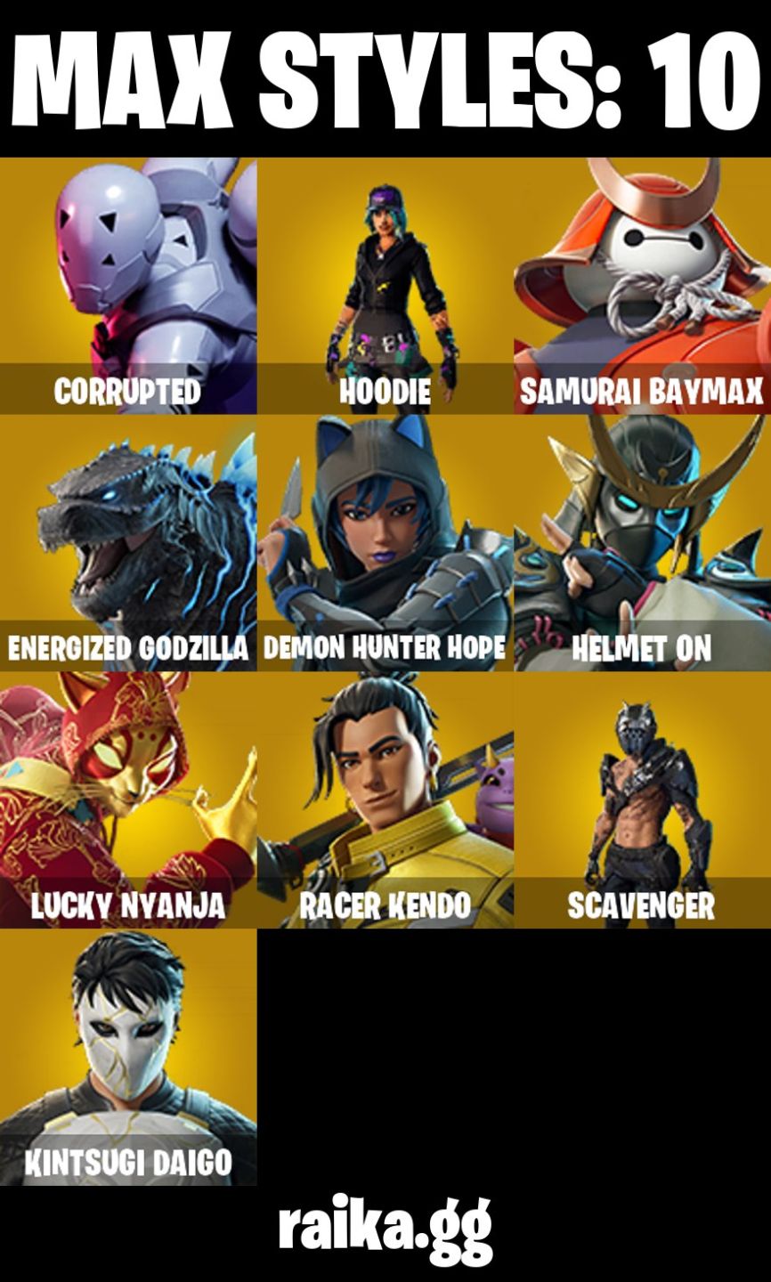CONTA FORTNITE COM 33 SKINS TRILOGY/CLOUD STRIKER/CATALYST/KENDO/NYANJA/DAIGO