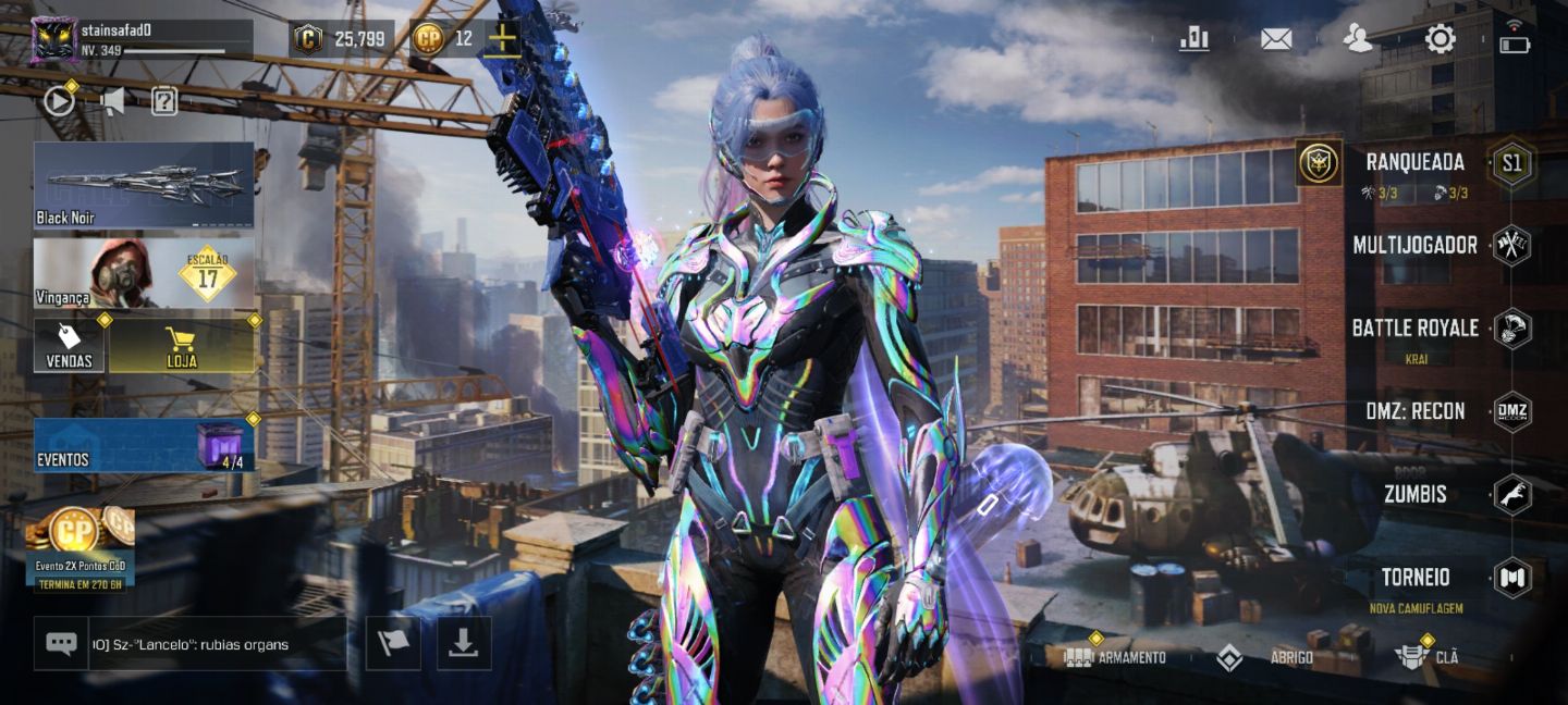 Conta Cod mobile 15 lendária 5 miticas 2 prestígio