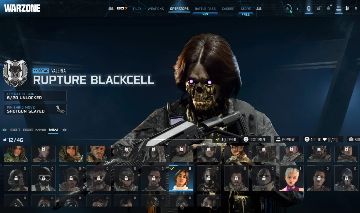 CONTA WARZONE RARA COM BLACKCELL RICK GRIMES, VALERIA, GHOST, 4 PACOTES