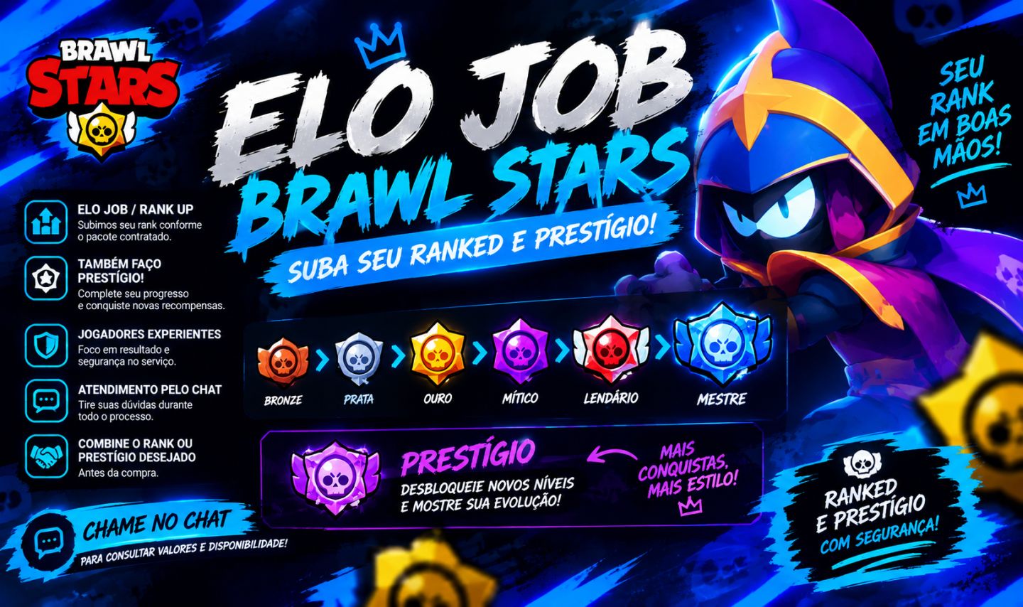 ELO JOB BRAWL STARS | SUBA SEU RANKED | UPO PRESTÍGIO