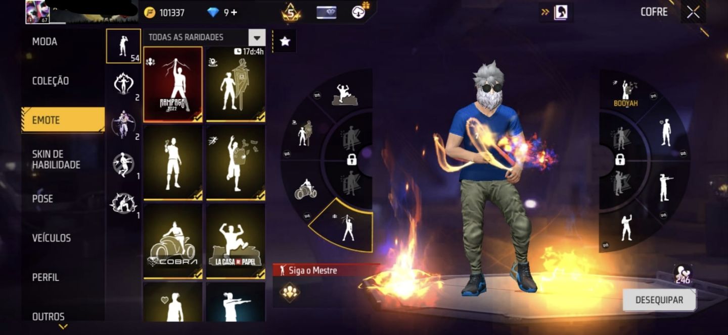 CONTA FREE FIRE BRABA com top dino sobra roxa e muito mais e evolutivas!!!!!