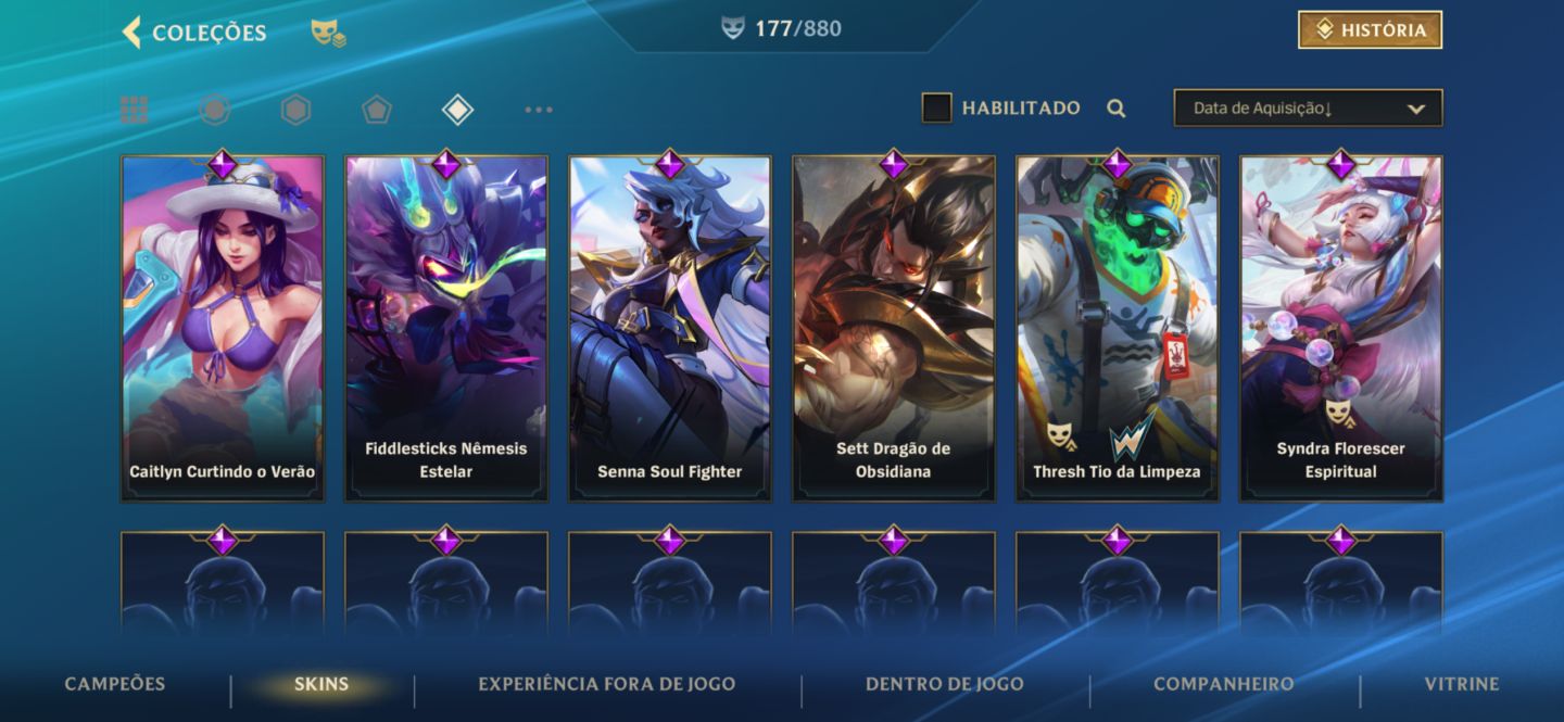 CONTA WILD RIFT, 180 SKINS INCLUINDO LIMITADAS, EX CHALLENGER