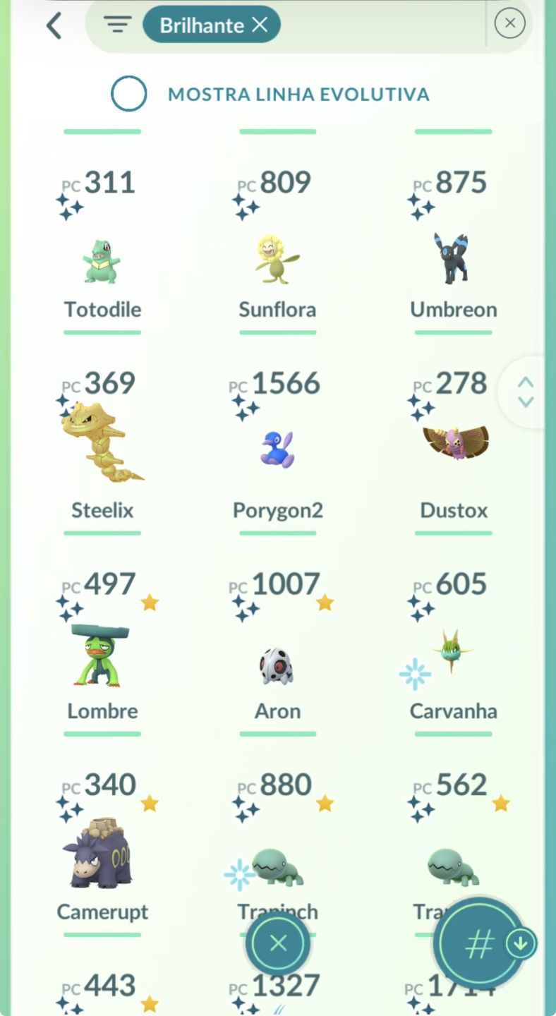 Conta de Pokémon level 46