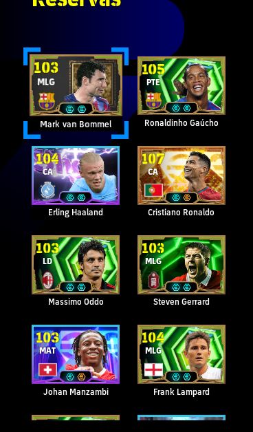 CONTA eFOOTBALL STEAM | FORÇA 3269 | GEORGE BEST 108, VAN DER SAR 108, DEL PIERO