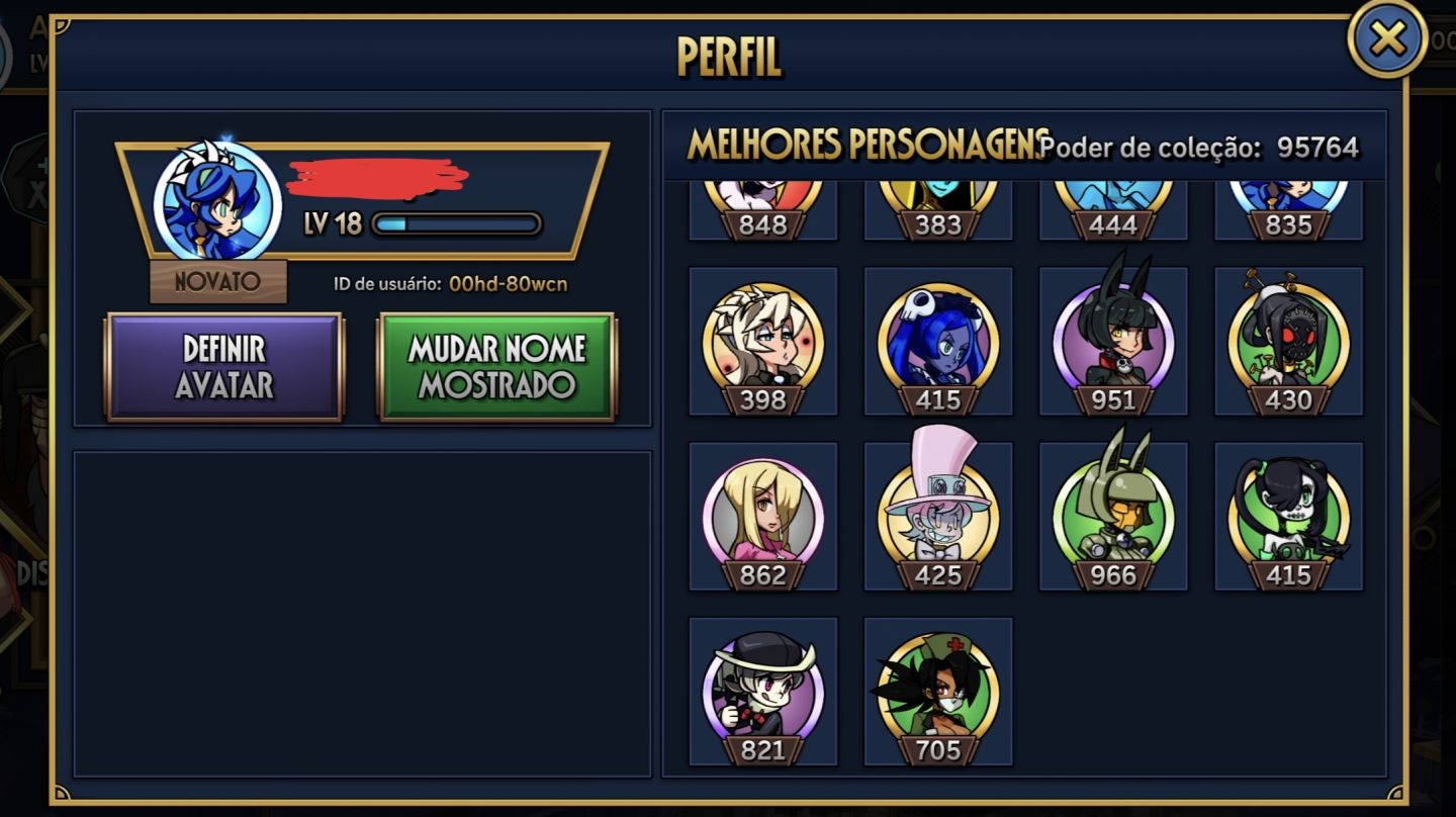 CONTA DE SKULLGIRLS EXTREMAMENTE RARA