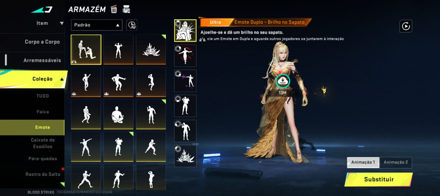 Conta bloodstrike, único dono cheia de skin (Armas, Facas,Strikers,2 Evos)$
