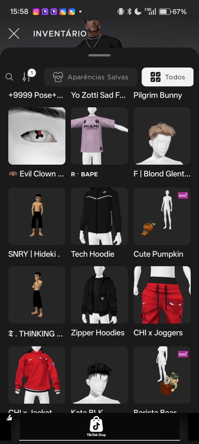 CONTA IMVU AP E AGE, COM KID E ADULTO