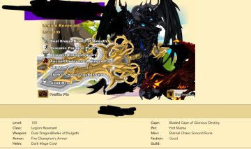 LV 100, ANO 2011, CLASSE LEGION REVENANT + 30 CLASSES ETC