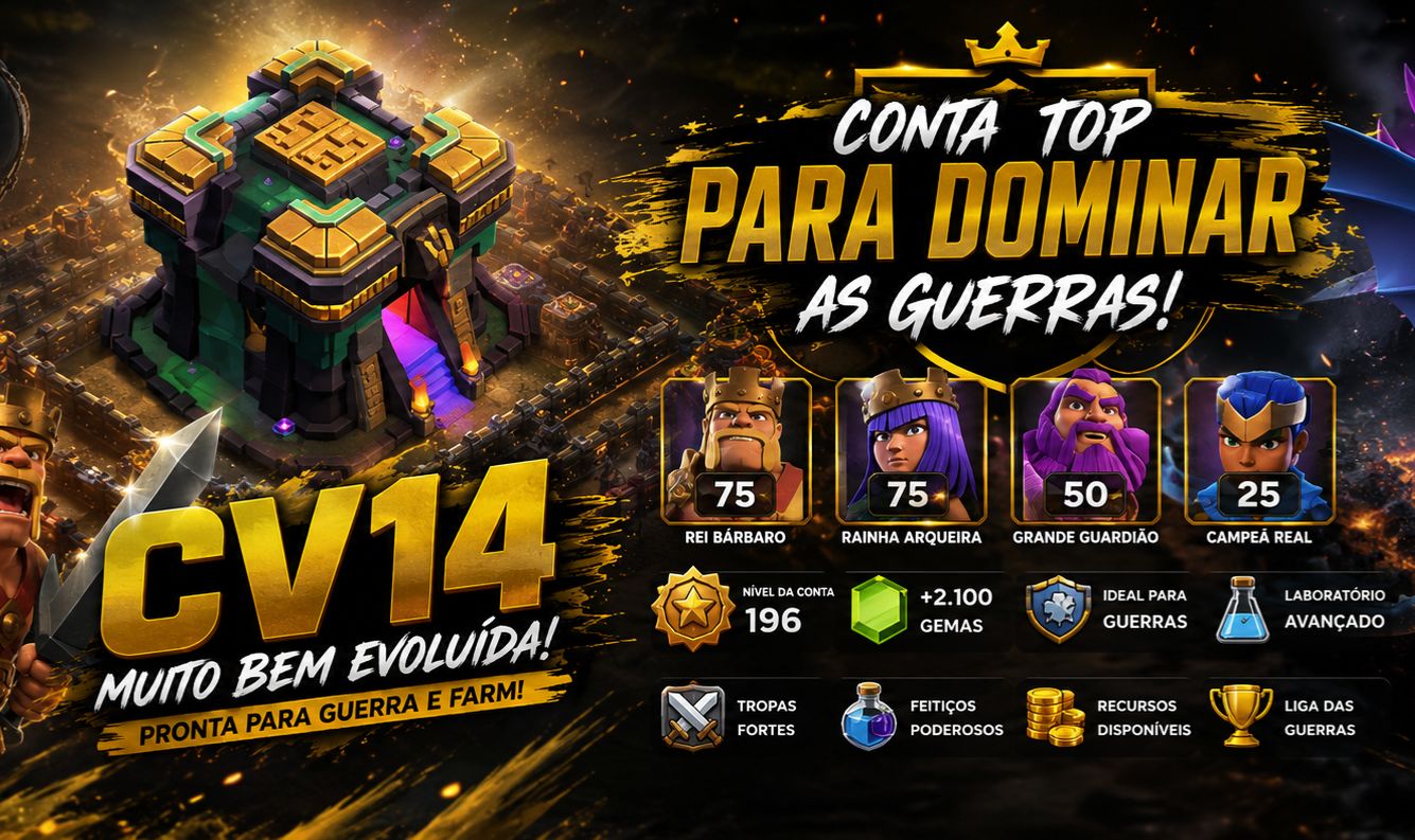 VENDA CONTA DE CLASH CV14