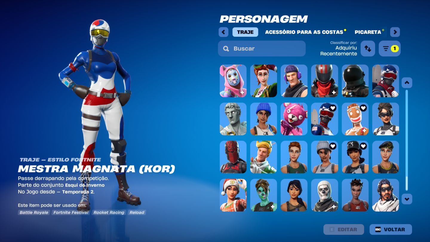 CONTA FORTNITE | WONDER + GALAXY + IKONIK + MINTY + REFLEXO FURTIVO | S3