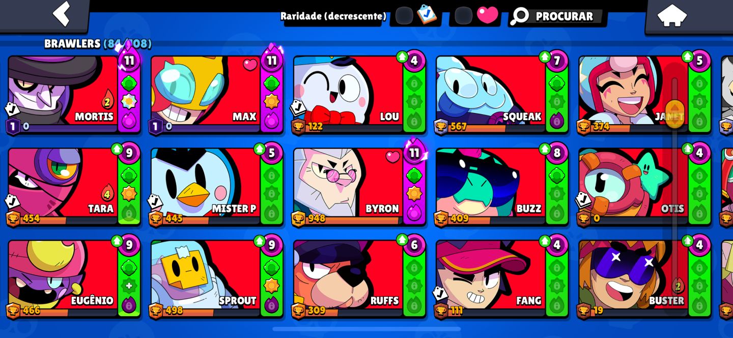 Conta de Brawl Stars 84 Brawlers