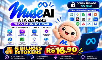 Muse AI Premium | 5 Bilhões de Tokens por Apenas R$ 29,90