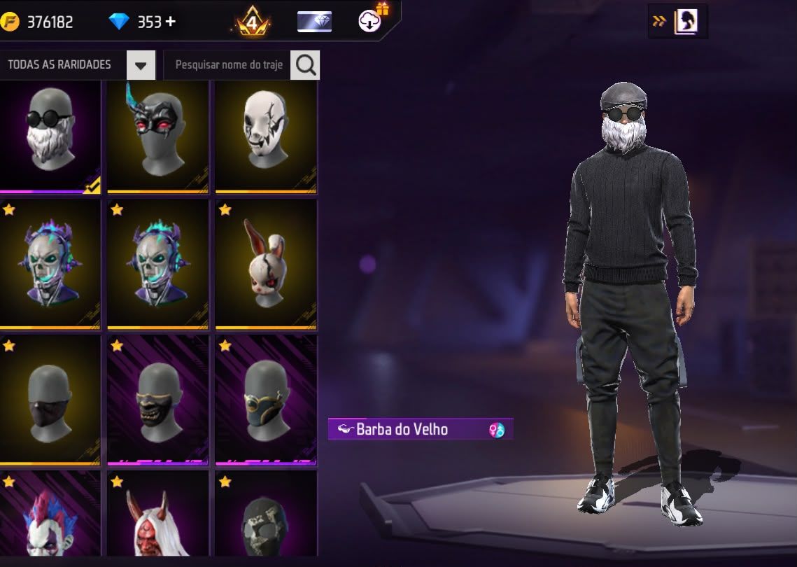 Conta free fire gemada rara com entrada punho angelical troca nick barbinha