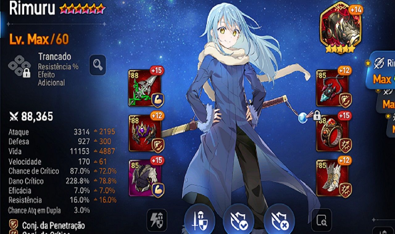 CONTA EPIC SEVEN MID GAME RIMURU E VARIOS ML