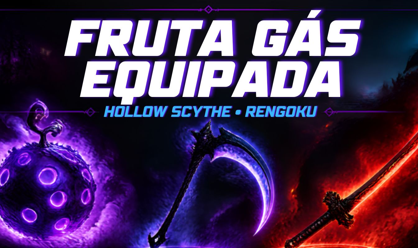 CONTA ROBLOX FRUIT GÁS EQUIPADA | HOLLOW SCYTHE | RENGOKU