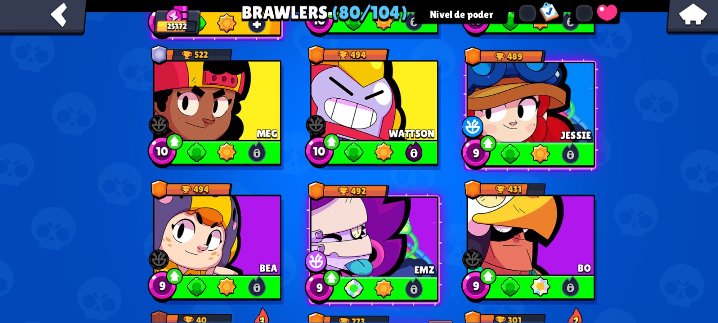 CONTA BRAWL 25.172 TROFÉUS | 80/104 BRAWLERS | 9 LENDÁRIOS