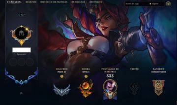 CONTA LEAGUE OF LEGENDS NÍVEL 137 PRATA 3 COM 89 SKINS