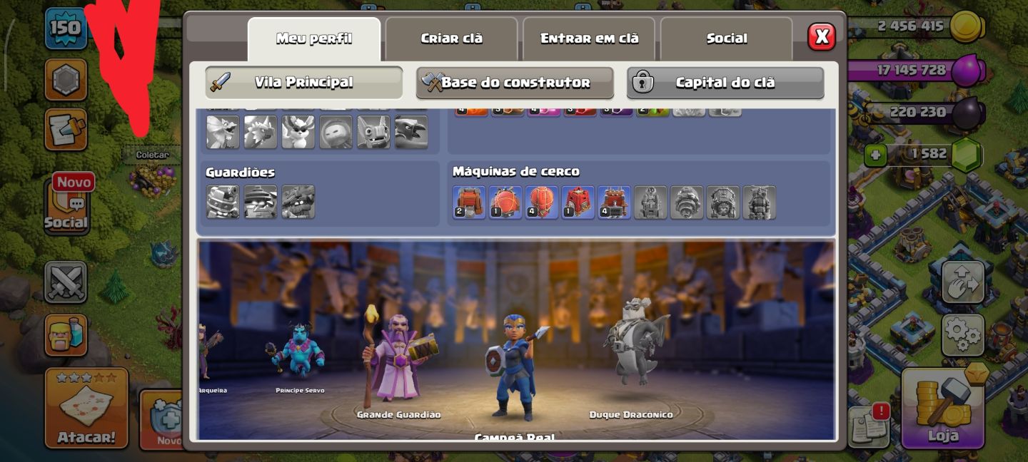 Conta de Clash Royale 10k+ de troféus e conta de Clash of clans CV 13