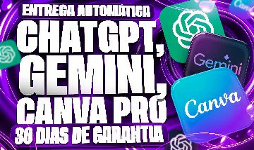 ChatGPT 5, Gemini 3 Pro + 2TB, Canva Pro (30 Dias) | Entrega Rápida [Promoção]