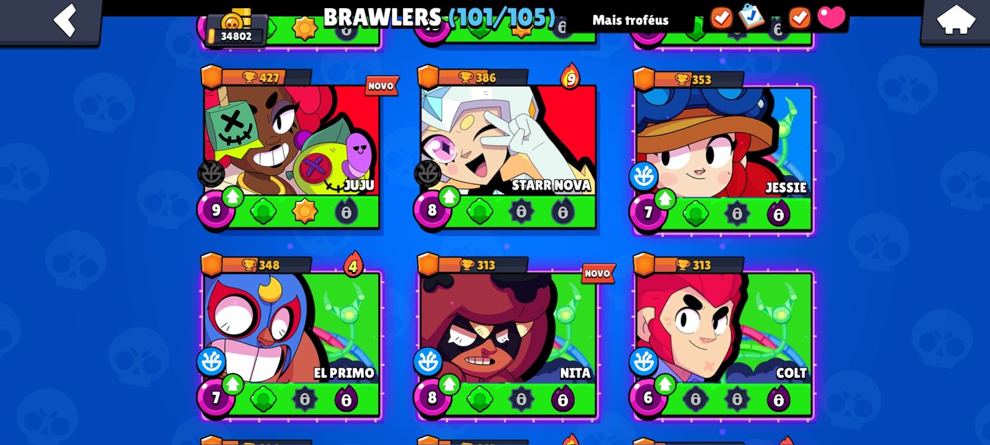 CONTA DE BRAW STARS COM 34K DE TROFÉUS