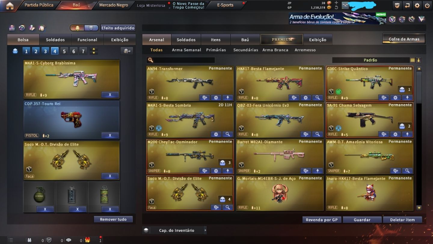 Conta de Crossfire com varias vips