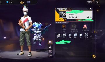 Conta iniciante Free Fire com Aug evoluída
