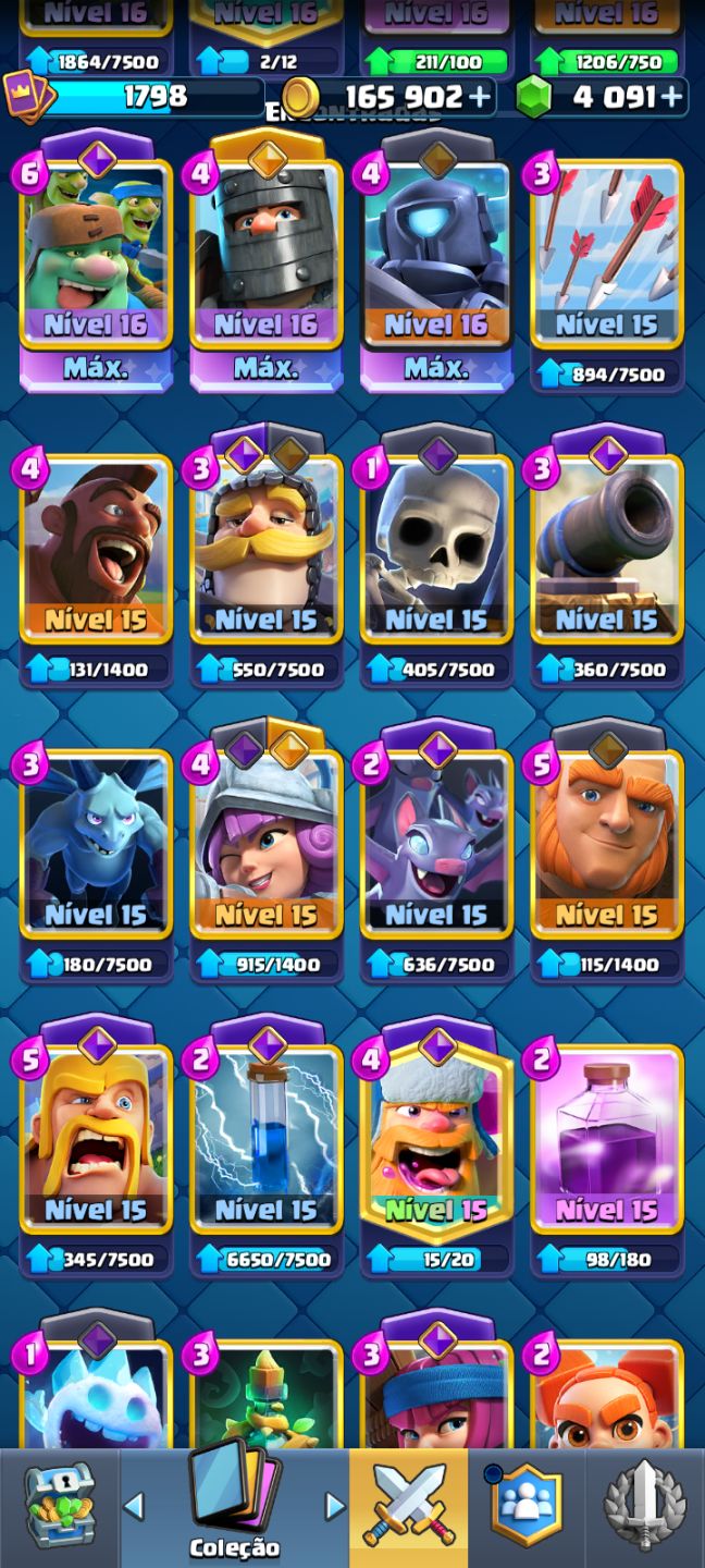 CONTA CLASH ROYALE COMPLETA |CARTAS FULL|153 EMOTES|18 EVOLUÇÕES|10.835 TROFÉUS