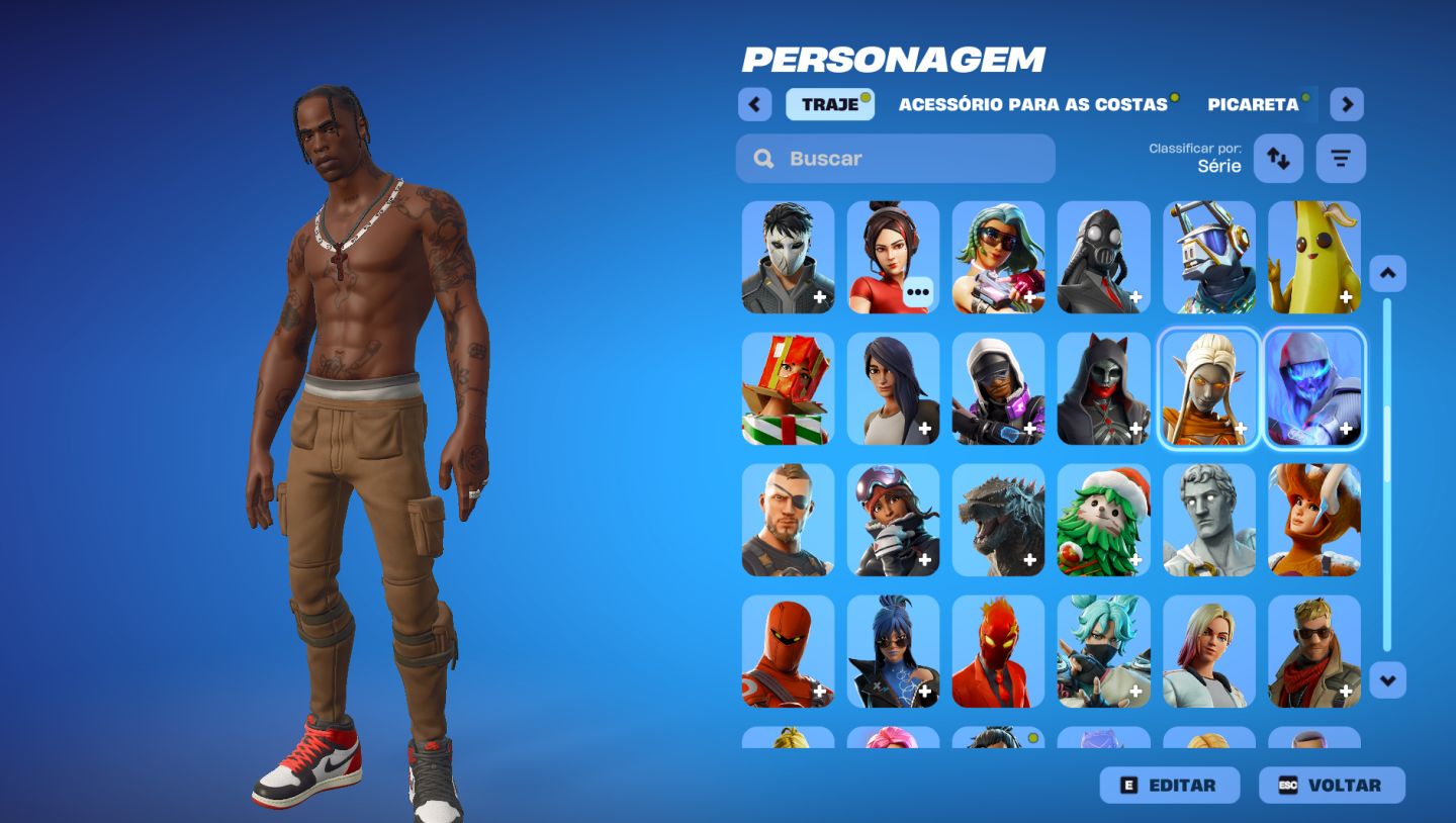 CONTA FORTNITE OG 2018 | TRAVIS SCOTT | MIDAS | SALVE O MUNDO FUNDADOR