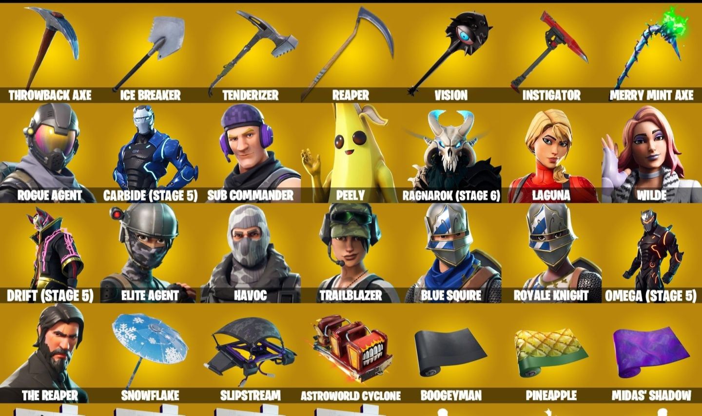 CONTA FORTNITE COM CEIFADOR S3, CAVALEIROS S2INC, OMEGA5, MINTY & 170 SKINS
