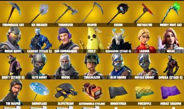 CONTA FORTNITE COM CEIFADOR S3, CAVALEIROS S2INC, OMEGA5, MINTY & 170 SKINS