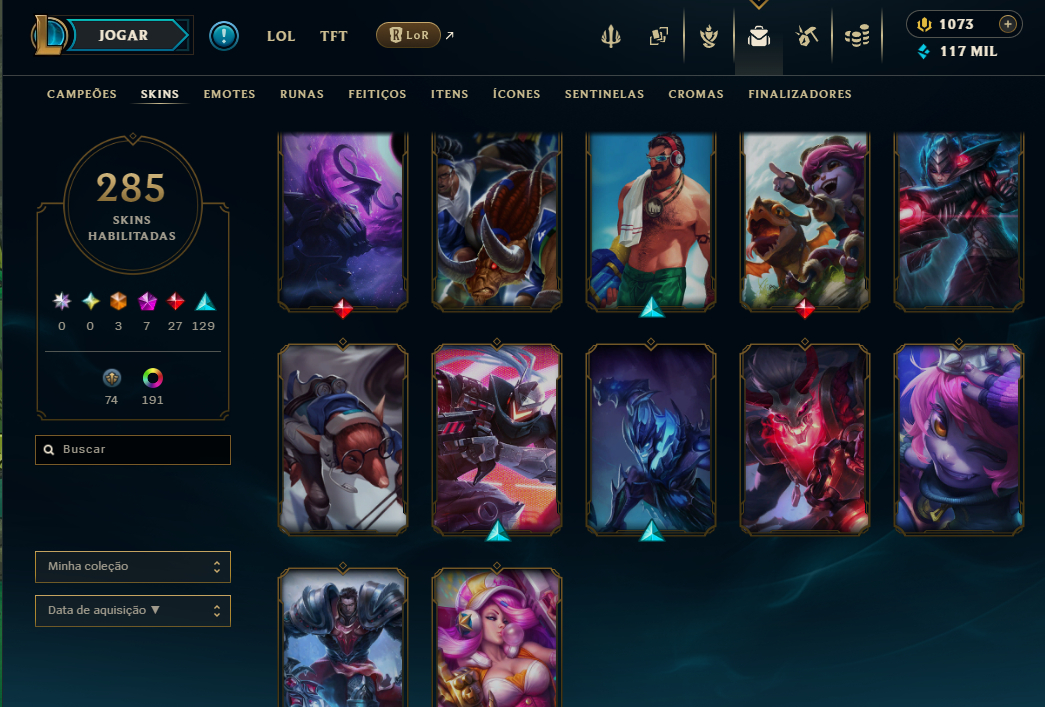 Conta valorant/LOL muitas skins,skins champions valorant , FULL ACESSO