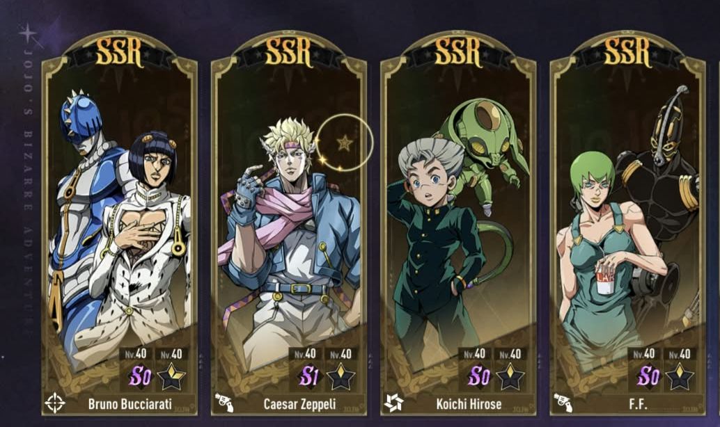 CONTA DE JOJO'S BIZARRE ADVENTURES GS