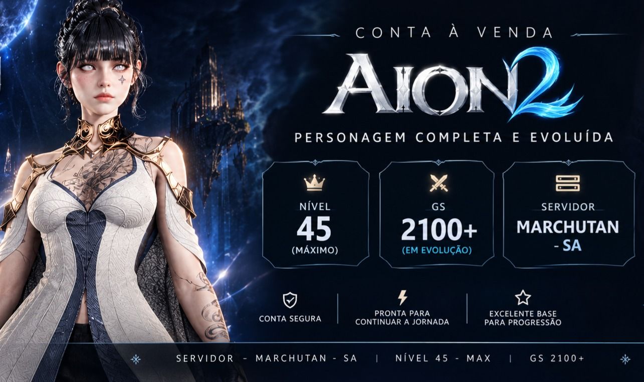 AION 2 Personagem Nível 45 | Marchutan SA | GS 2200 | SERVER TRANSFER OPEN