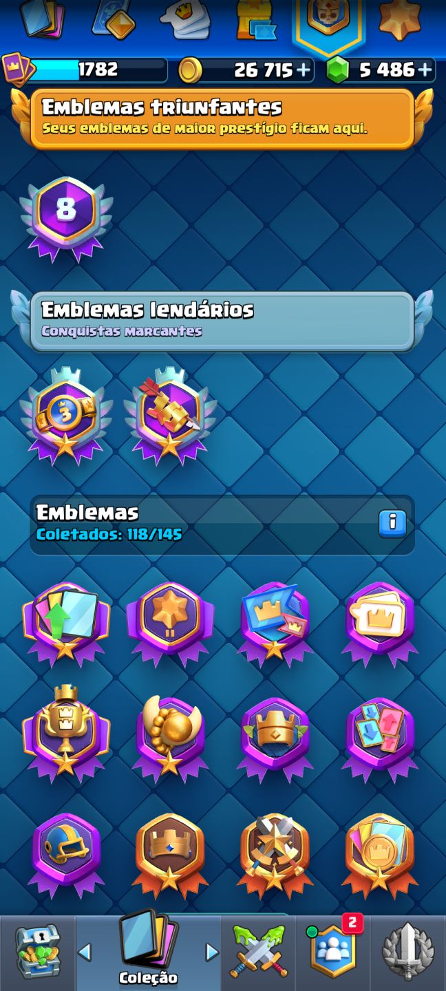 1782 COLEÇÃO | 21 EVO | 5486 GEMAS | 10832 | 91 EMOTES