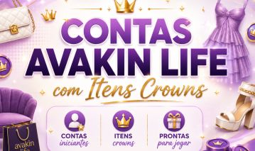 Contas iniciantes com itens crowns