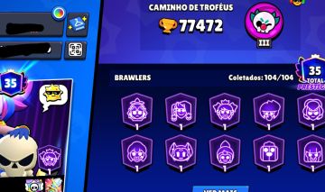 Conta de brawl com 77k, full acesso, todos os brawlers e muitas skins raras