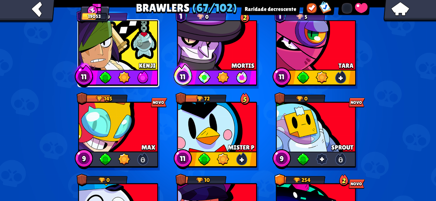 CONTA BRAWL STARS 19K | 67 BRAWLERS | 6 LENDÁRIOS + 1 ULTRALENDÁRIO (SIRIUS)