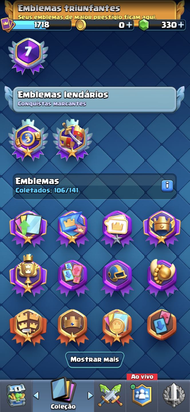 Conta OP de Clash Royale 13000 troféus 7 anos