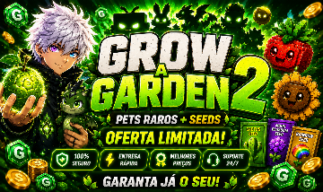 [Promoção] GROW A GARDEN 2/ CRESCA UM JARDIM 2 PETS /SHECKLES/SEEDS Roblox