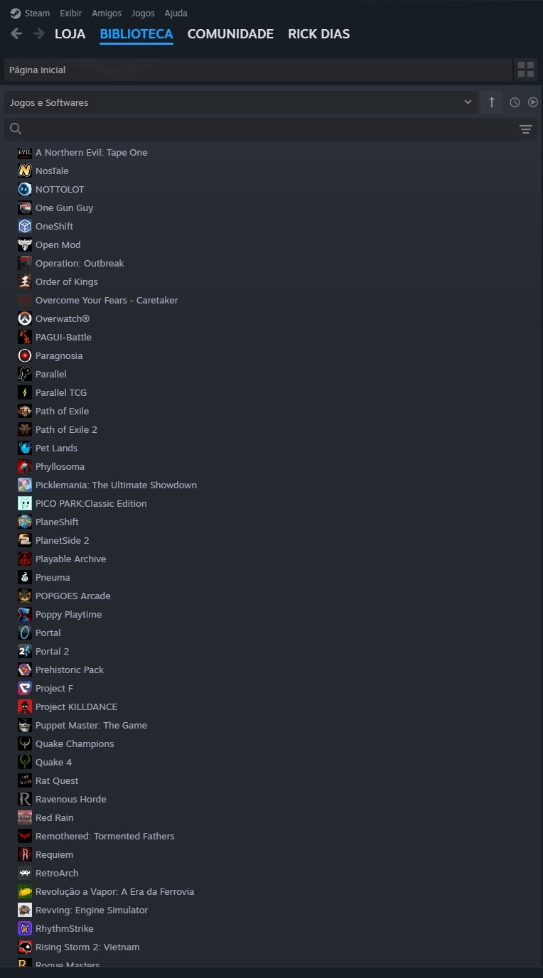 Conta Steam com R$3644 em jogos e PoE2