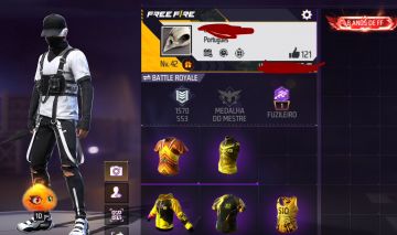 Conta de free fire com 8 anos e conjunto estilo tech!!