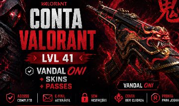Conta Valorant Full Acesso | Vandal Premium | LVL 41